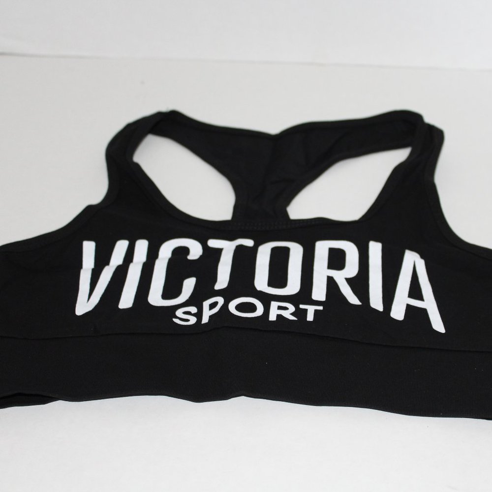 NWT Victory Sport Print Black Racerback Bra Small